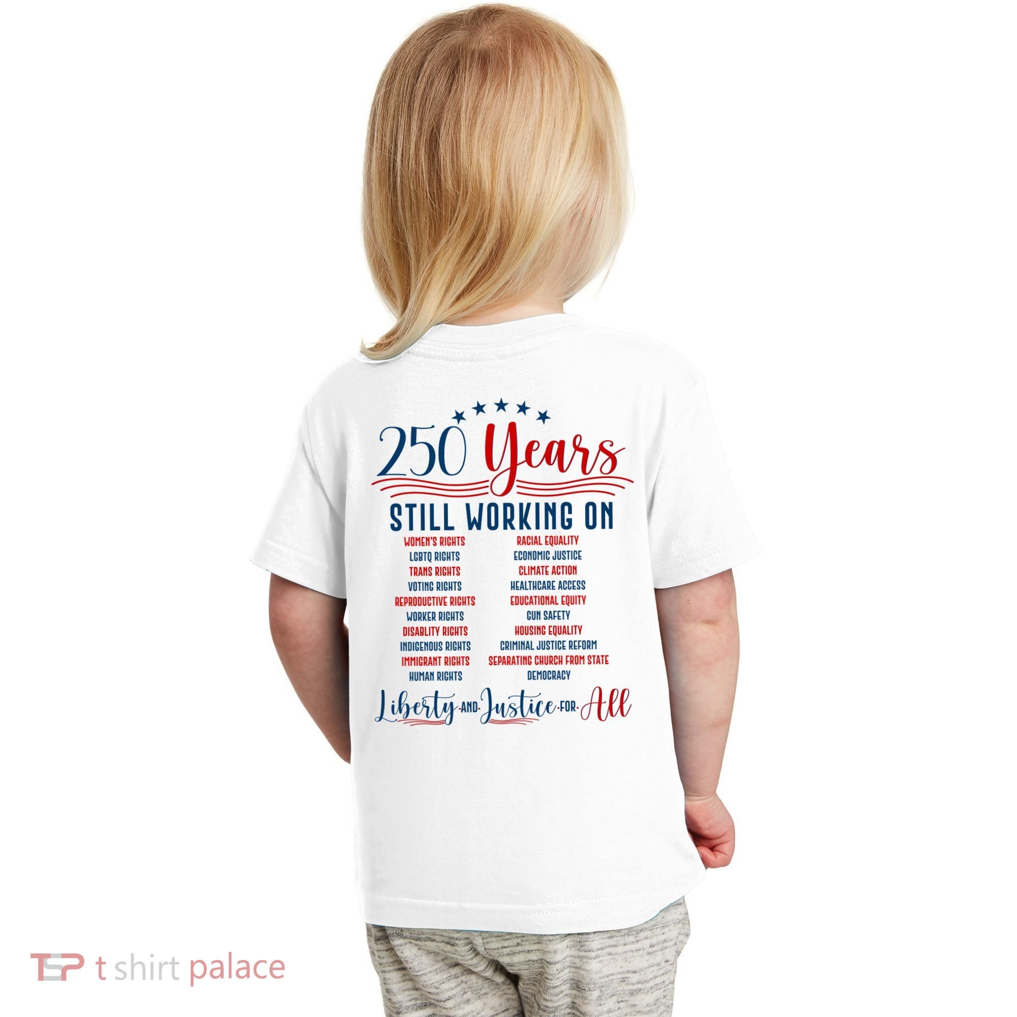 Stars And Stripes Human Rights Back And Front Toddler T-Shirt
