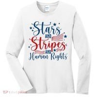 Stars And Stripes Human Rights Back And Front Women's Long Sleeve Shirt thumb 0
