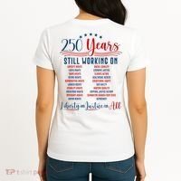 Stars And Stripes Human Rights Back And Front Women's T-Shirt thumb 1