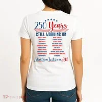 Stars And Stripes Human Rights Back And Front Women's T-Shirt thumb 1