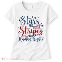 Stars And Stripes Human Rights Back And Front Women's T-Shirt thumb 0