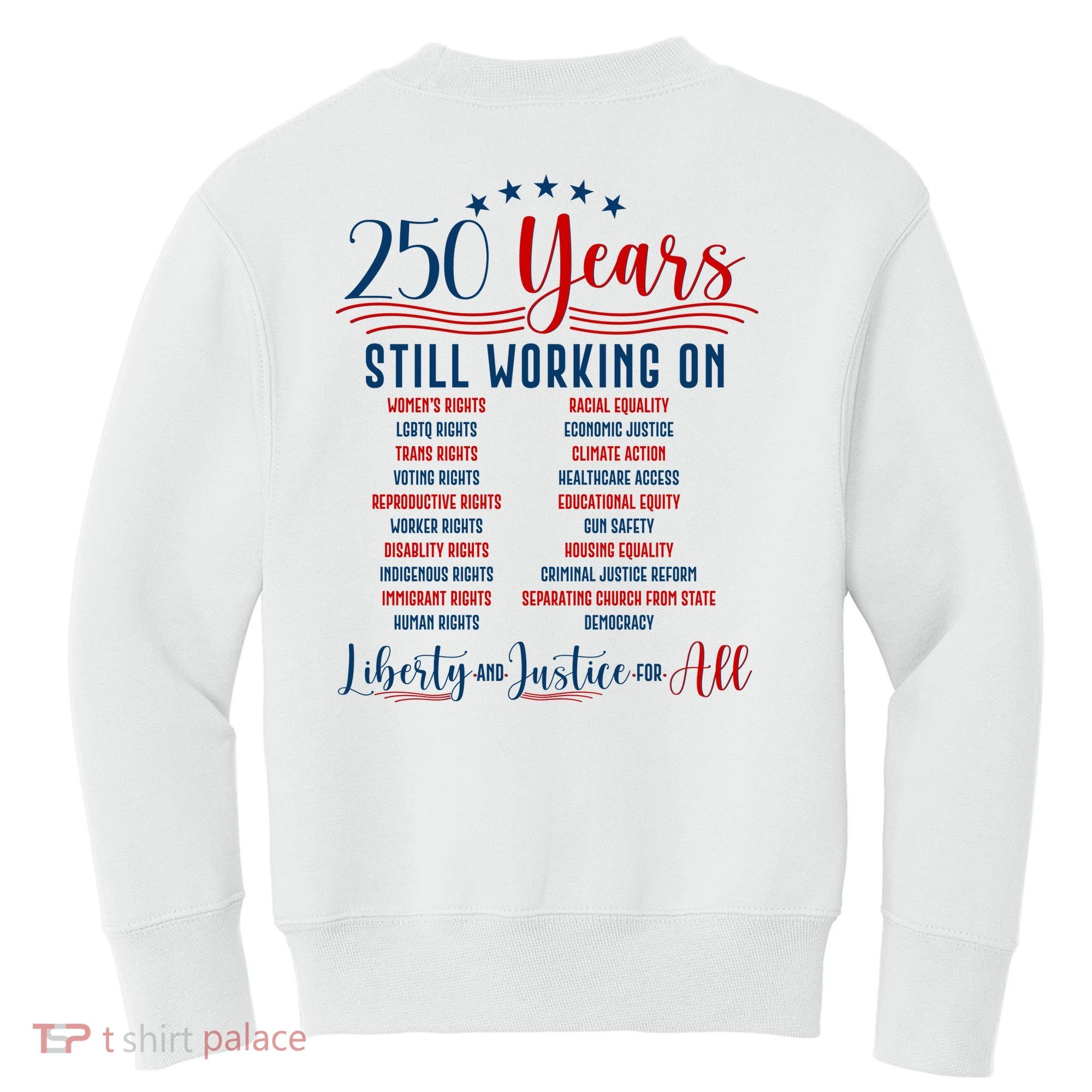 Stars And Stripes Human Rights Back And Front Kids Sweatshirt