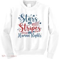 Stars And Stripes Human Rights Back And Front Kids Sweatshirt thumb 0