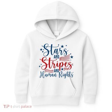 Stars And Stripes Human Rights Back And Front Kids Hoodie