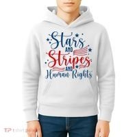 Stars And Stripes Human Rights Back And Front Kids Hoodie thumb 4