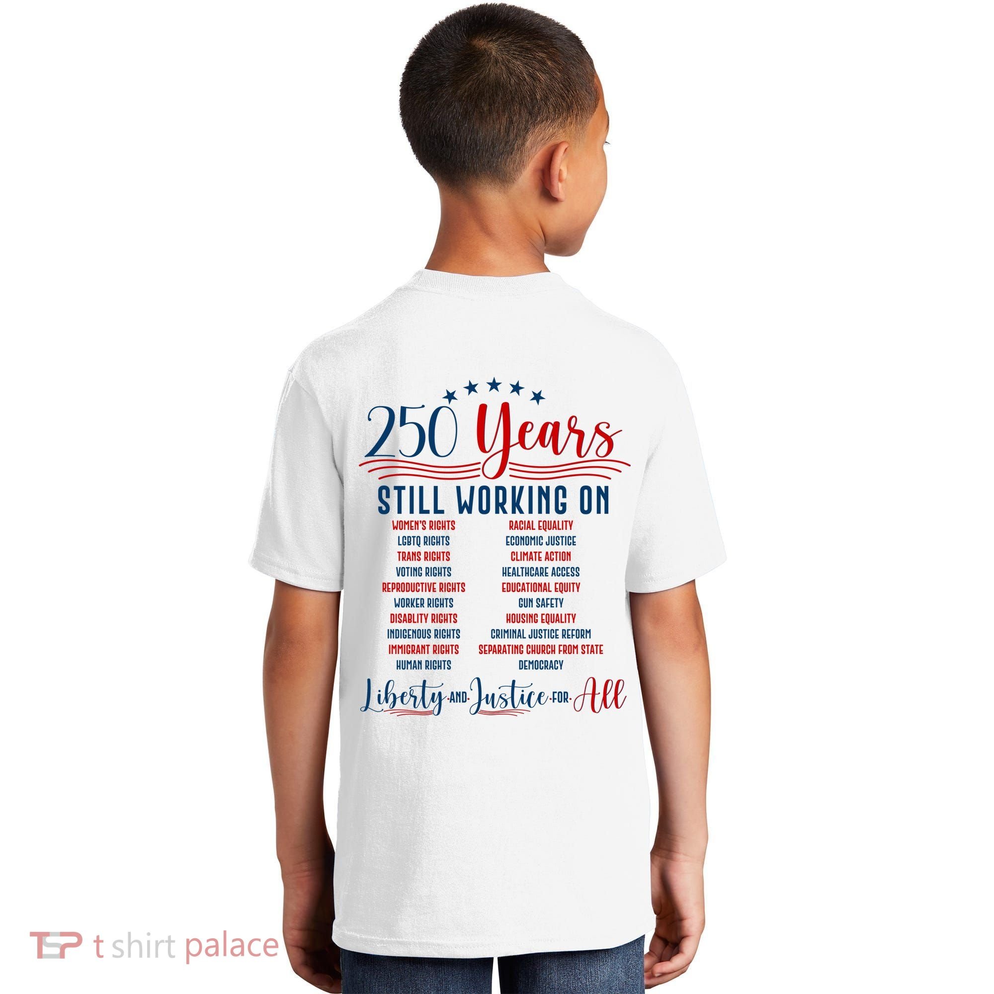 Stars And Stripes Human Rights Back And Front Kids T-Shirt