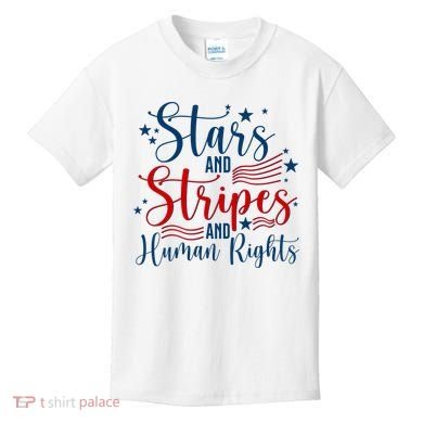 Stars And Stripes Human Rights Back And Front Kids T-Shirt