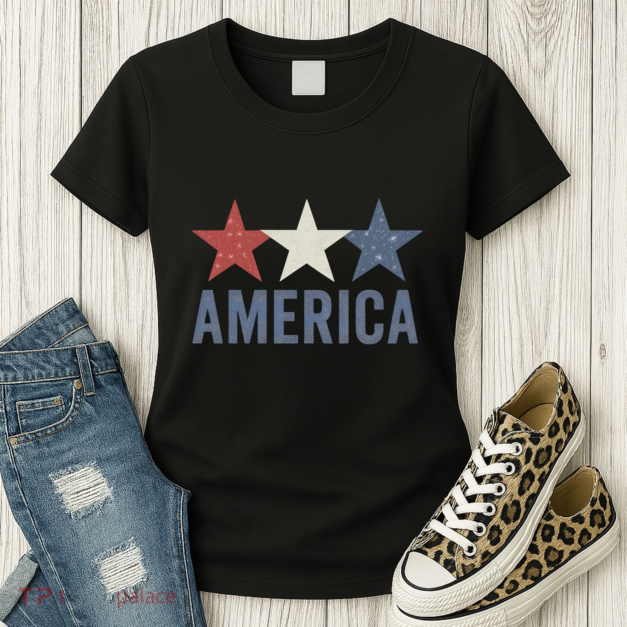 Stars and Stripes: America Women's T-Shirt