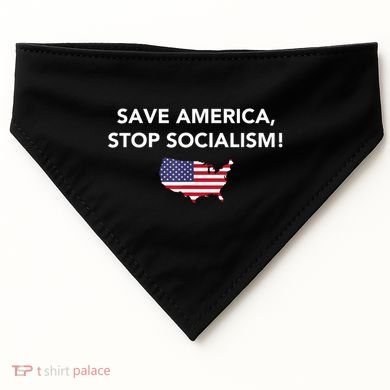 Save America Stop Socialism USA-Made Doggie Bandana