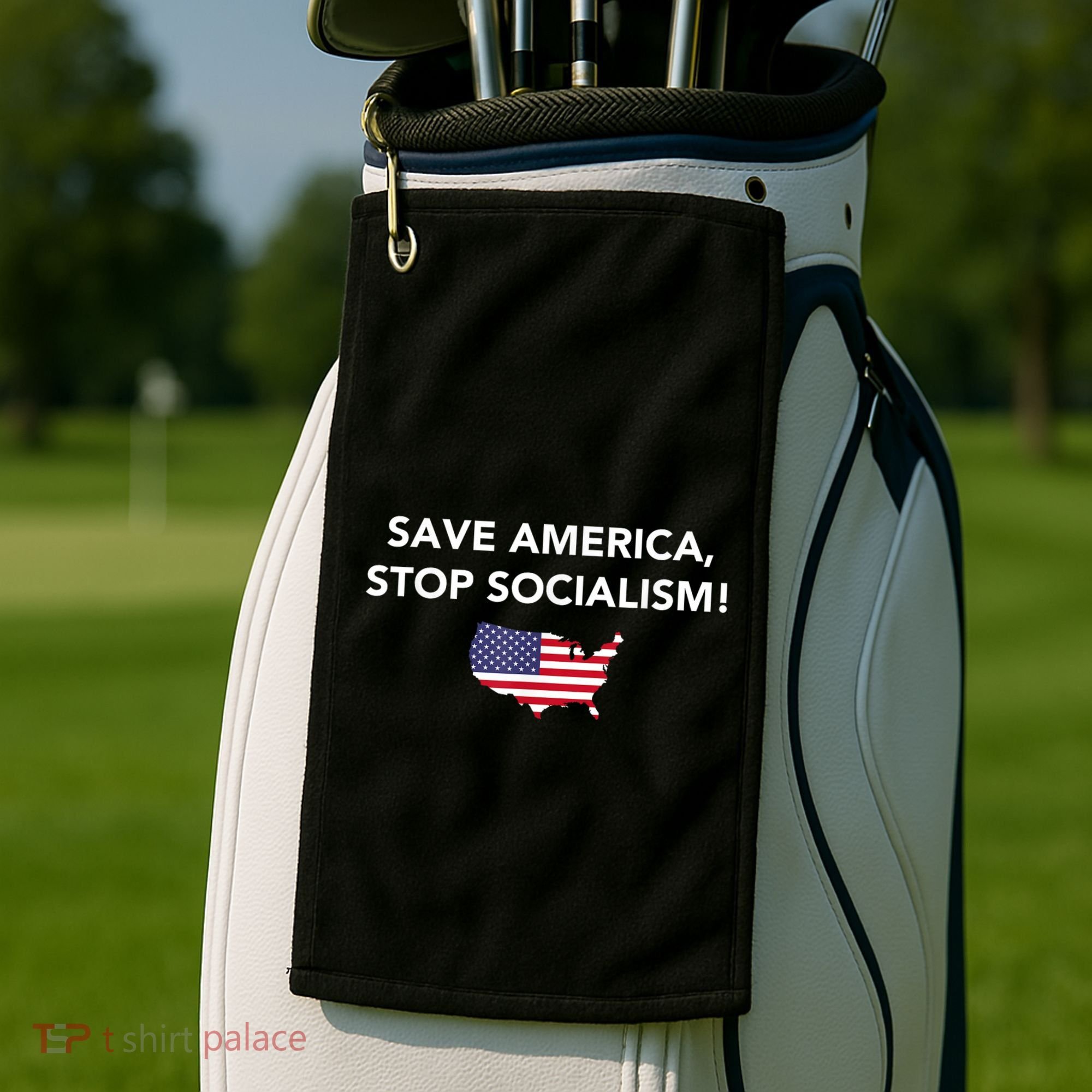 Save America Stop Socialism Golf Towel