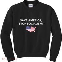 Save America Stop Socialism Kids Sweatshirt thumb 0
