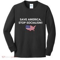Save America Stop Socialism Kids Long Sleeve Shirt thumb 0
