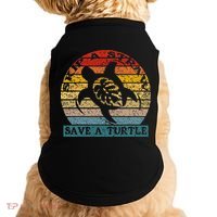 Skip A Straw Save A Turtle Vintage Retro Save A Turtle Doggie Tank thumb 0