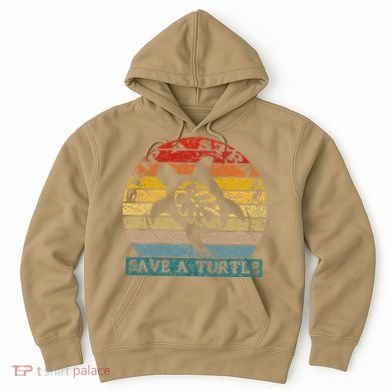 Skip A Straw Save A Turtle Vintage Retro Save A Turtle Hoodie