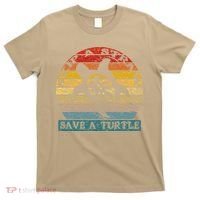 Skip A Straw Save A Turtle Vintage Retro Save A Turtle T-Shirt thumb 0