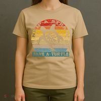 Skip A Straw Save A Turtle Vintage Retro Save A Turtle T-Shirt thumb 4