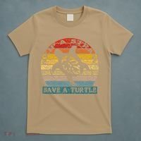 Skip A Straw Save A Turtle Vintage Retro Save A Turtle T-Shirt thumb 5