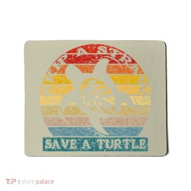 Skip A Straw Save A Turtle Vintage Retro Save A Turtle Mousepad