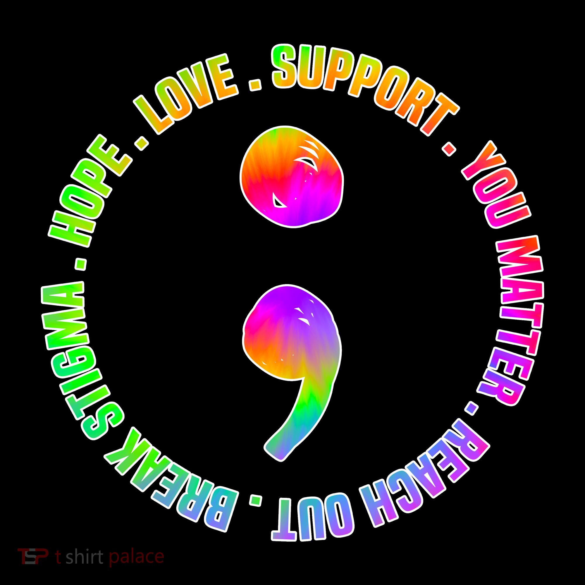 Suicide Awareness Semi Colon Support Coaster