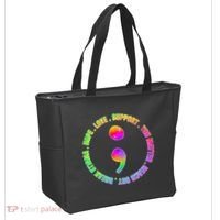 Suicide Awareness Semi Colon Support Tote Bag thumb 2