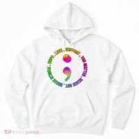 Suicide Awareness Semi Colon Support Hoodie thumb 0