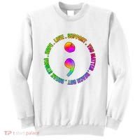 Suicide Awareness Semi Colon Support Sweatshirt thumb 0