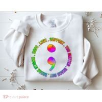 Suicide Awareness Semi Colon Support Sweatshirt thumb 2