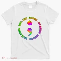 Suicide Awareness Semi Colon Support T-Shirt thumb 0