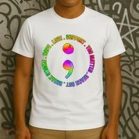 Suicide Awareness Semi Colon Support T-Shirt thumb 3