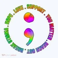 Suicide Awareness Semi Colon Support Bucket Hat thumb 4