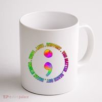 Suicide Awareness Semi Colon Support Coffee Mug thumb 1