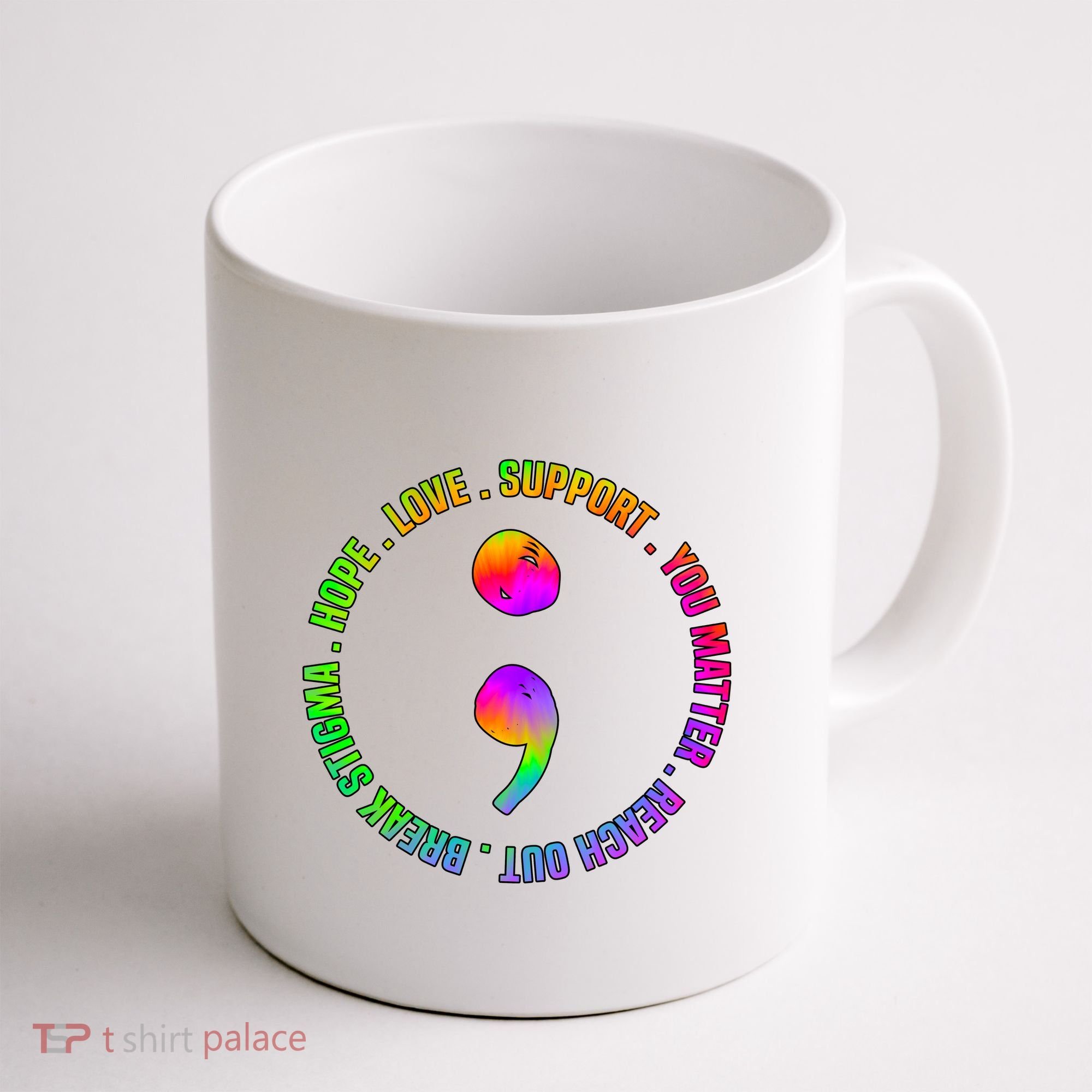 Suicide Awareness Semi Colon Support Coffee Mug