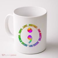 Suicide Awareness Semi Colon Support Coffee Mug thumb 0