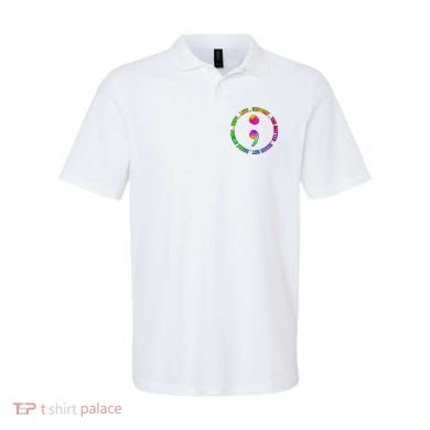 Suicide Awareness Semi Colon Support Polo