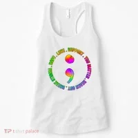 Suicide Awareness Semi Colon Support Women's Tank Top thumb 0