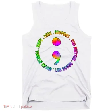 Suicide Awareness Semi Colon Support Tank Top