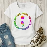 Suicide Awareness Semi Colon Support Women's T-Shirt thumb 3