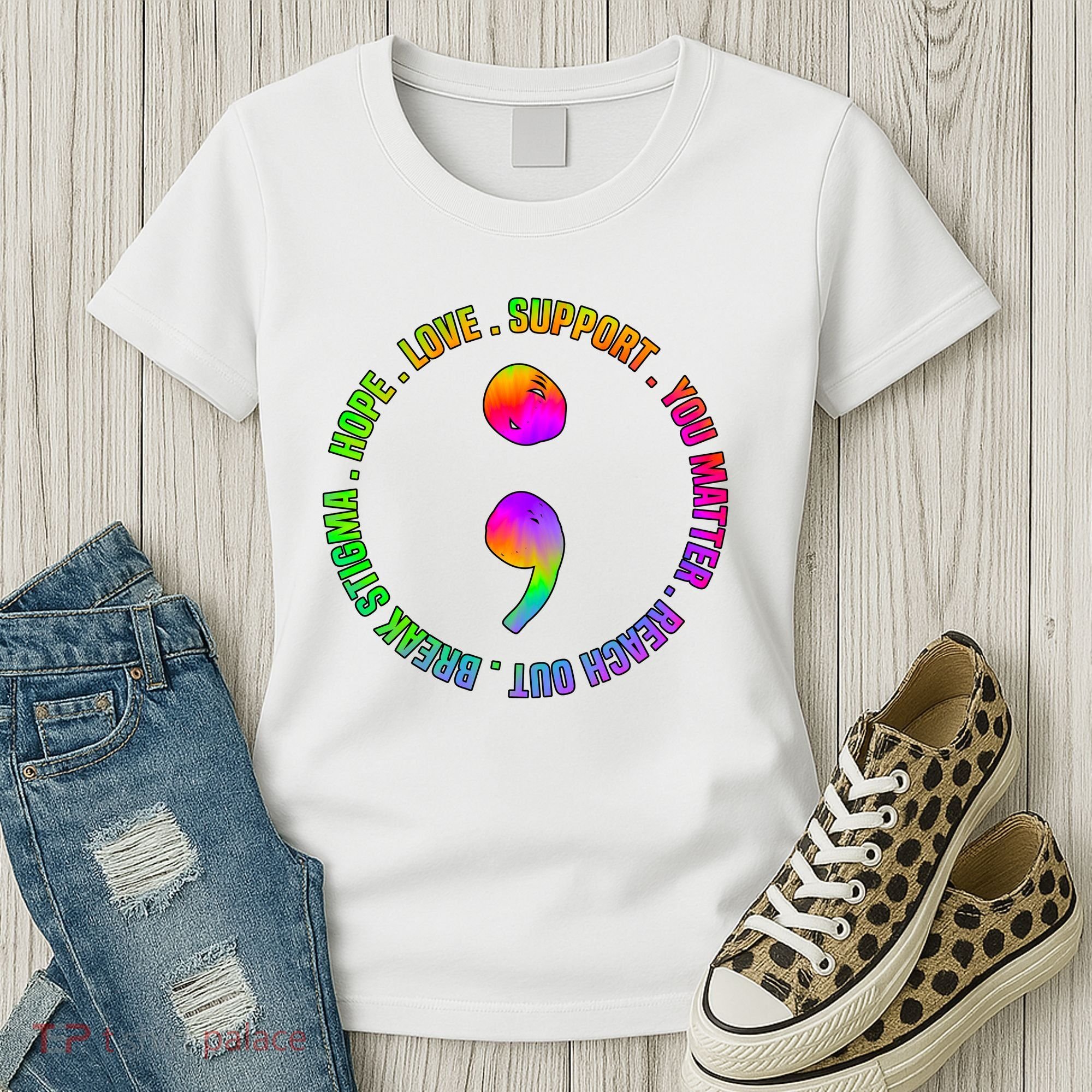 Suicide Awareness Semi Colon Support Women's T-Shirt