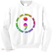 Suicide Awareness Semi Colon Support Kids Sweatshirt thumb 0