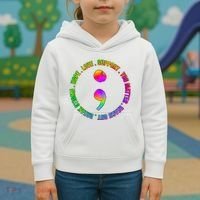 Suicide Awareness Semi Colon Support Kids Hoodie thumb 3