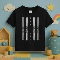 Ski Apparel Skiing Skier Ski Toddler T-Shirt thumb 3