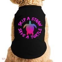 Skip A Straw Save A Turtle Funny Meme Sksksk Gift Cool Gift Doggie Tank thumb 0