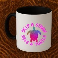 Skip A Straw Save A Turtle Funny Meme Sksksk Gift Cool Gift Coffee Mug thumb 2