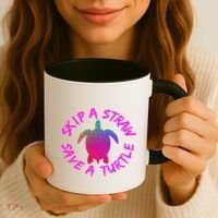 Skip A Straw Save A Turtle Funny Meme Sksksk Gift Cool Gift Coffee Mug thumb 3