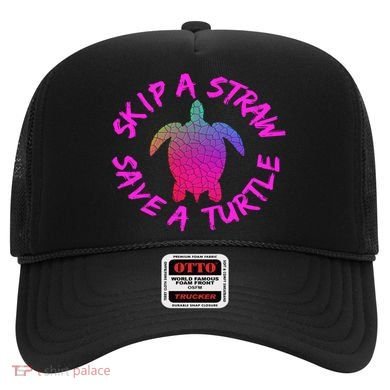 Skip A Straw Save A Turtle Funny Meme Sksksk Gift Cool Gift Hat