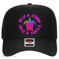 Skip A Straw Save A Turtle Funny Meme Sksksk Gift Cool Gift Hat thumb 0