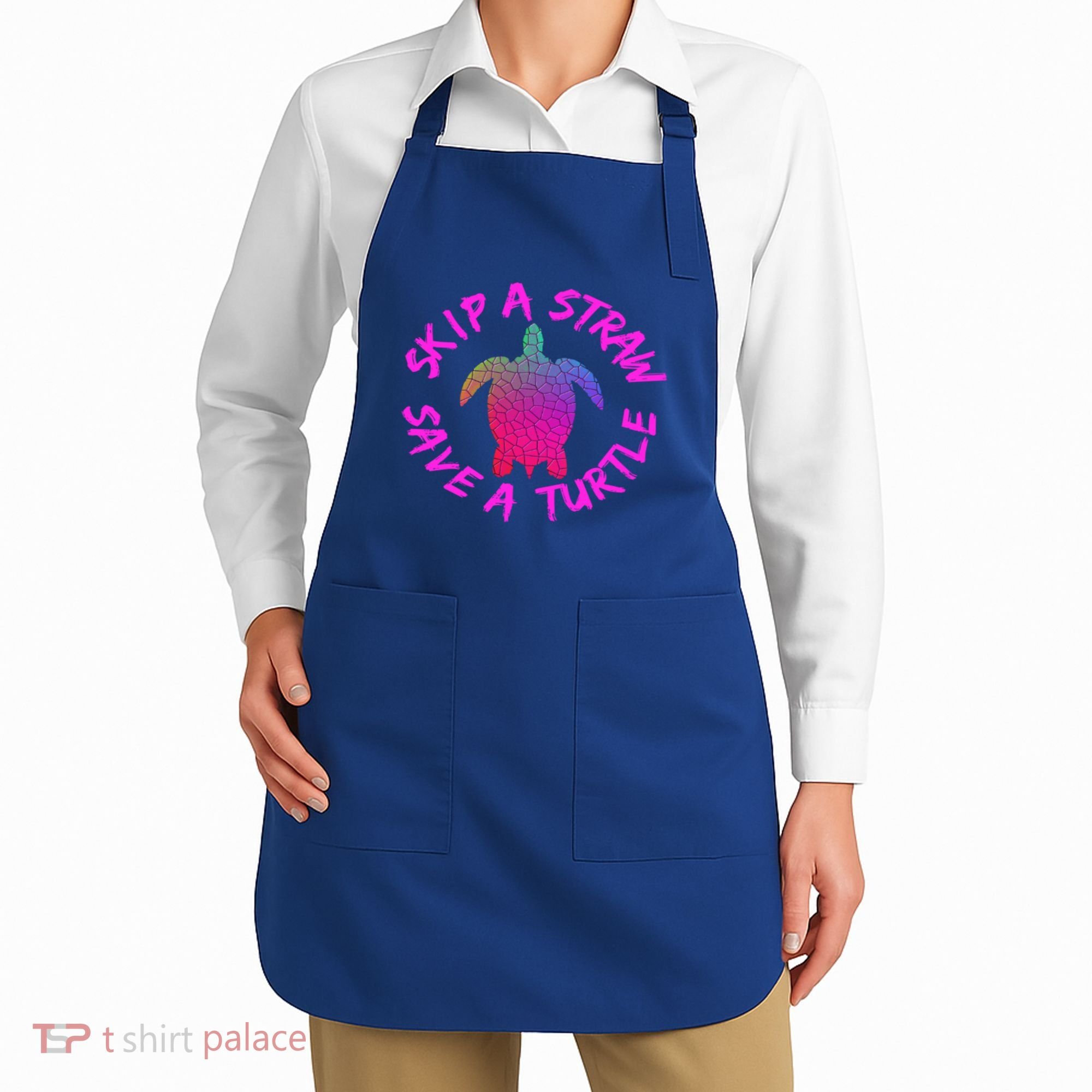 Skip A Straw Save A Turtle Funny Meme Sksksk Gift Cool Gift Apron