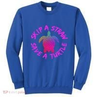 Skip A Straw Save A Turtle Funny Meme Sksksk Gift Cool Gift Sweatshirt thumb 0