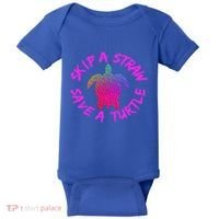 Skip A Straw Save A Turtle Funny Meme Sksksk Gift Cool Gift Baby Bodysuit thumb 0