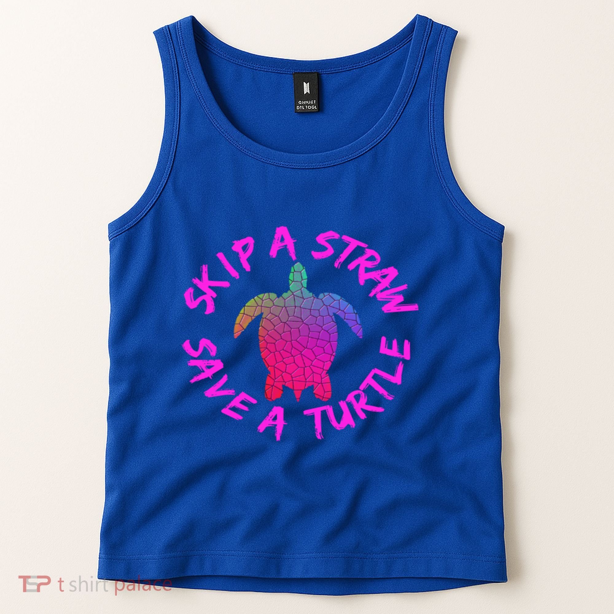 Skip A Straw Save A Turtle Funny Meme Sksksk Gift Cool Gift Tank Top